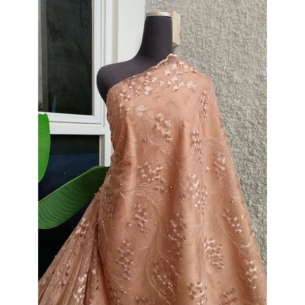 (alena textile) TILE BORDIR MUTIARA / KAIN BRUKAT / BAHAN BRIDESMAID