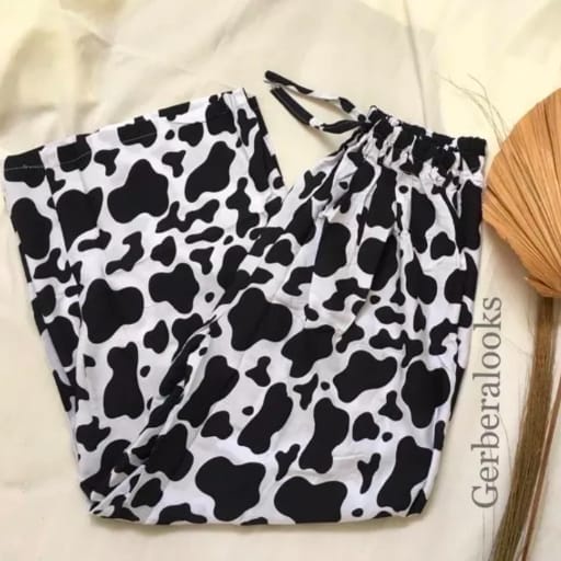 Celana Kulot Rayon Panjang Dewasa Motif  Sapi