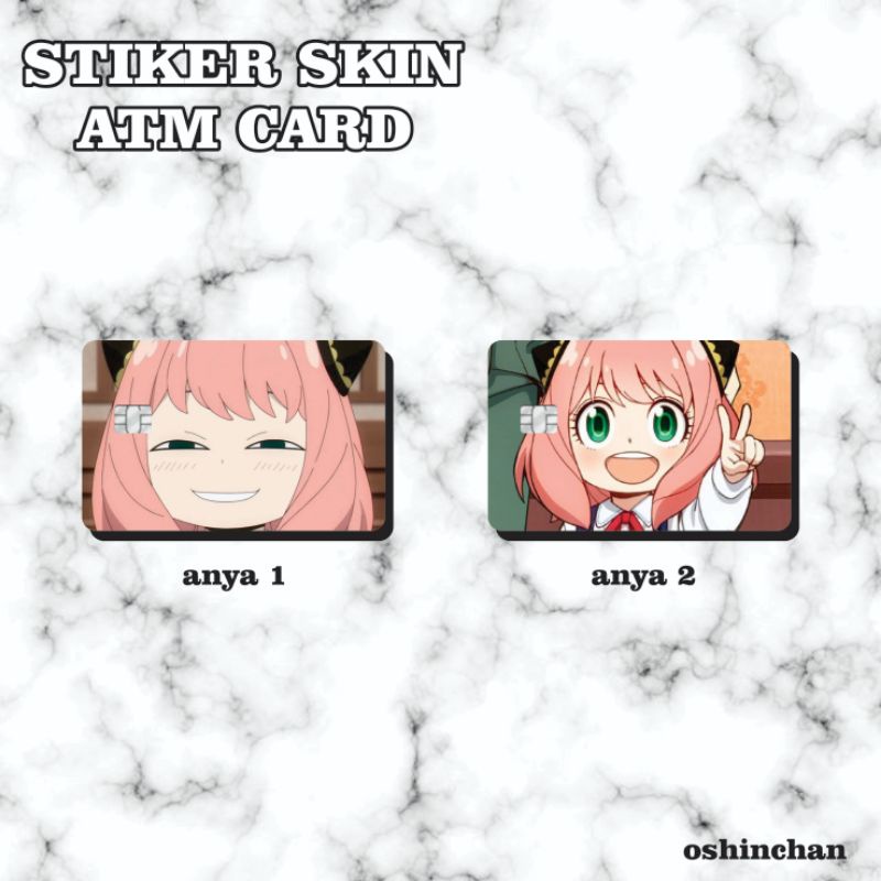 Sticker Skin Card HOLOGRAM ANYA FORGER  - Vinyl ATM Debit Credit