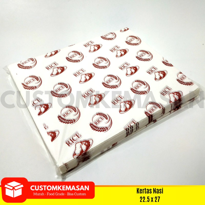 Kertas Nasi CETAK , Kertas Pembungkus Nasi, Kertas Wrapping Nasi, Kertas Nasi KFC, Wadah Kertas Nasi