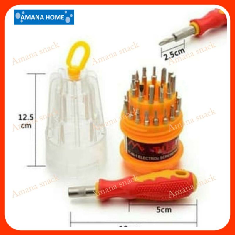 Obeng Set Multi 31 in 1 MINI Screwdriver Handphone Elektronik Laptop