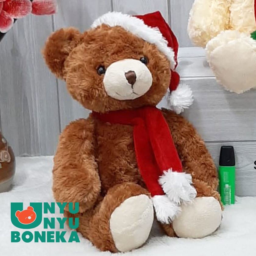 Boneka Teddy Bear Christmas 45cm/boneka Christmas beruang merry natal