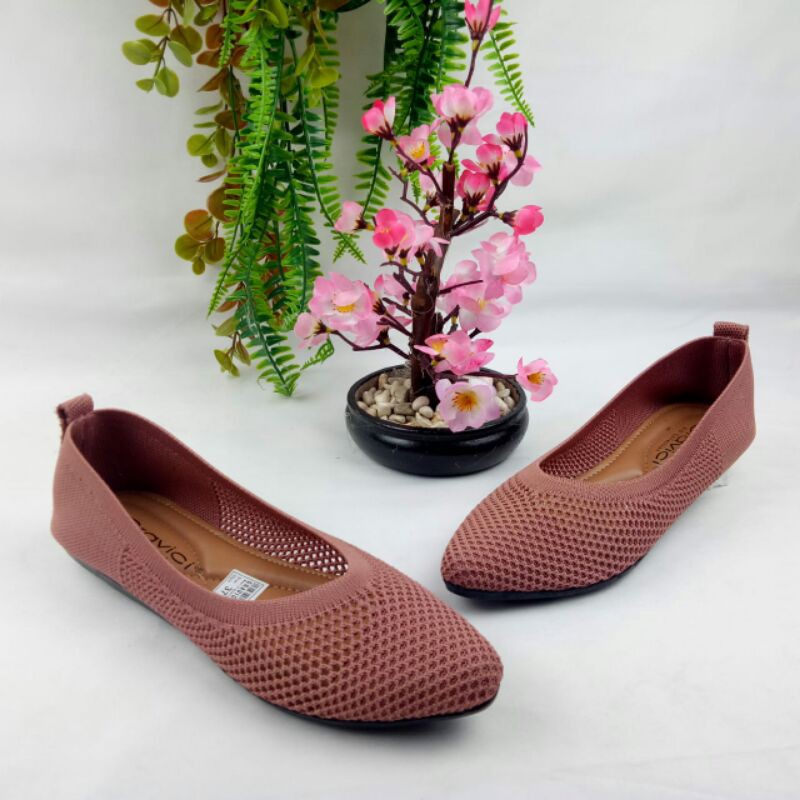 SEPATU  WANITA SEPATU  FLAT  RAJUT  DEO 16