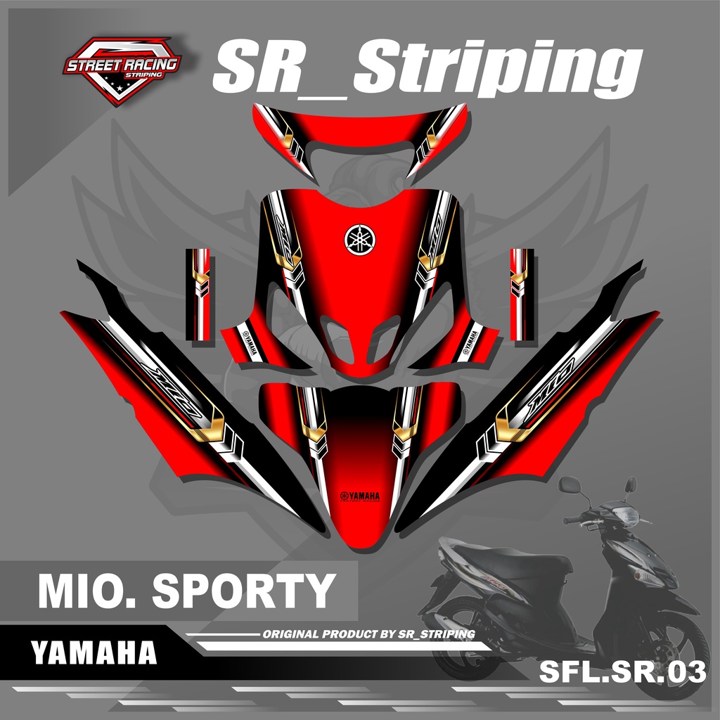 Decal Full Body MIO SPORTY - Sticker Decal MIO SPORTY Motif Racing. SFL.SR.03