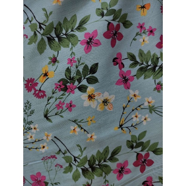 Kain Katun Jepang Motif Bunga Cantik