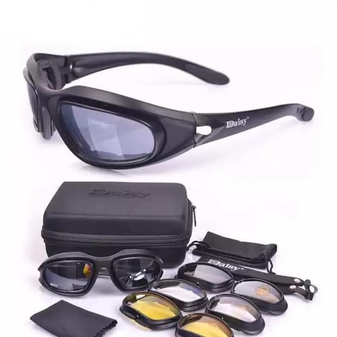 PR00M000 KACAMATA AIRSOFT GUN DAISY USA MILITARY / KACAMATA OUTDOOR DAISY 4 LEN Murah
