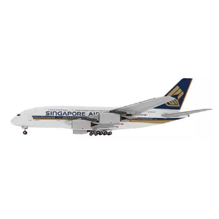 DIY Miniatur Papercraft Pesawat Airbus A380 Singapore Airlines