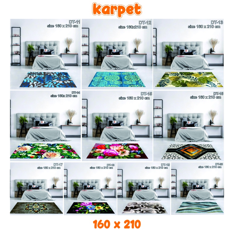 Karpet Lantai Bulu Permadani Ruang Tamu Anti Slip Ukuran 160X210Cm Part 3 motif elegant