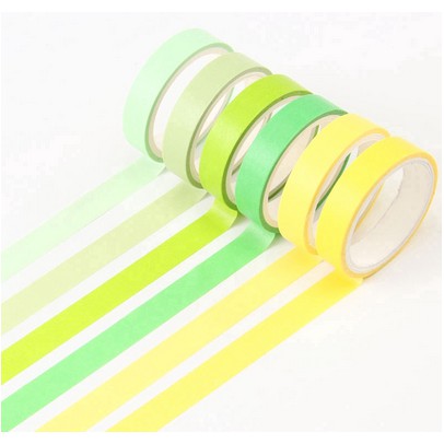 Japanese Washi Tape - SONGDAO Solid Color Series (6pcs)