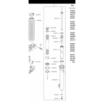 Komponen shock sok depan klx 150 bf klx 140 ORIGINAL