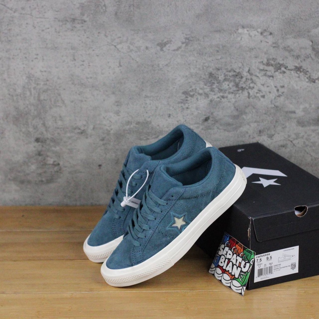 Sepatu Converse One Star Calestial Teal Biru Tosca Size 40-44