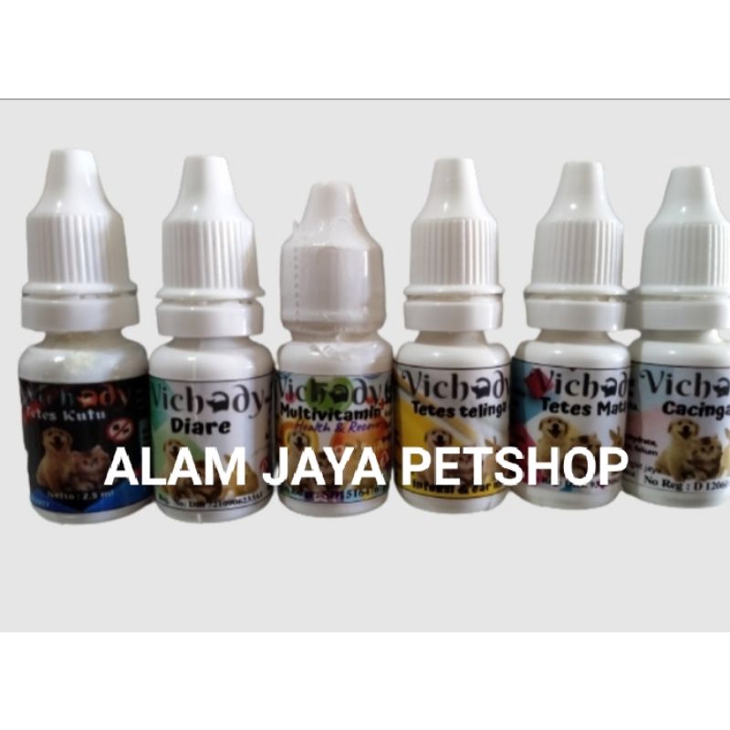 VICHADY 15 ml - Tetes Telinga/ Diare/ Multivitamin/ Tetes Mata/ Tetes Kutu/ Cacingan