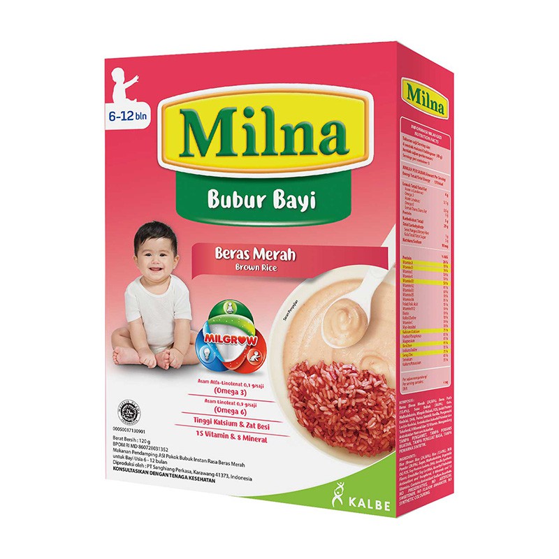 MILNA Bubur Bayi 6+ 120 gr - Beras Merah | Shopee Indonesia