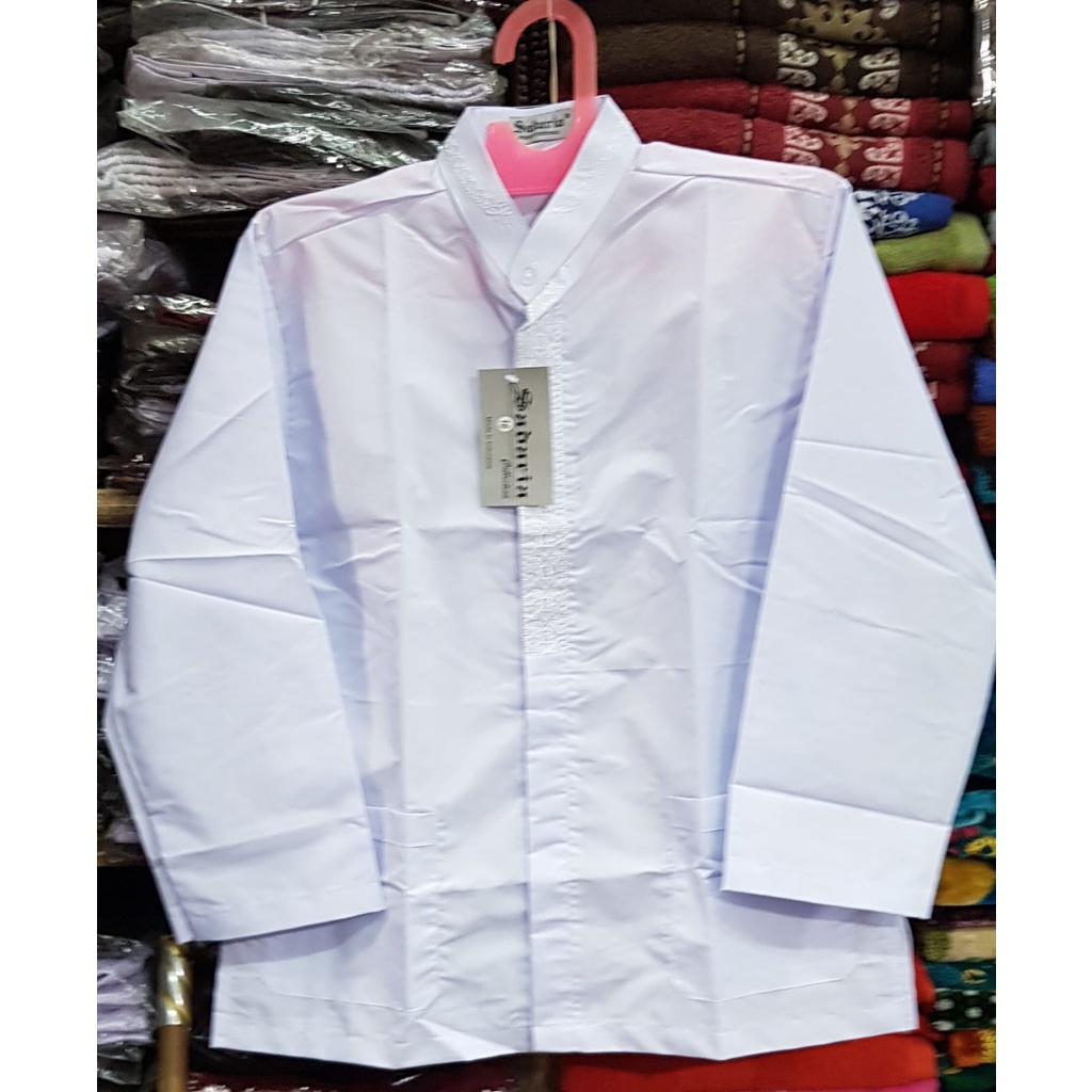 BAJU KOKO ANAK  SEKOLAH SD Lengan Panjang Putih