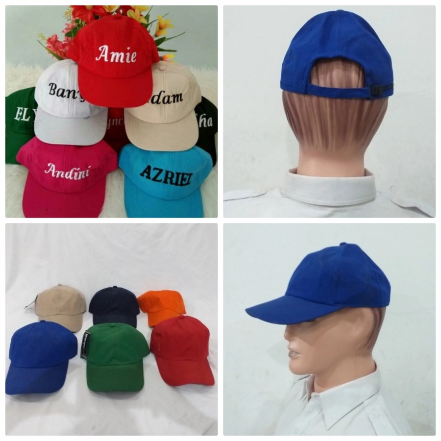 Topi Baseball Dewasa Warna Bordir Nama Suka suka / Topi Olahraga OKE MURMER^^^