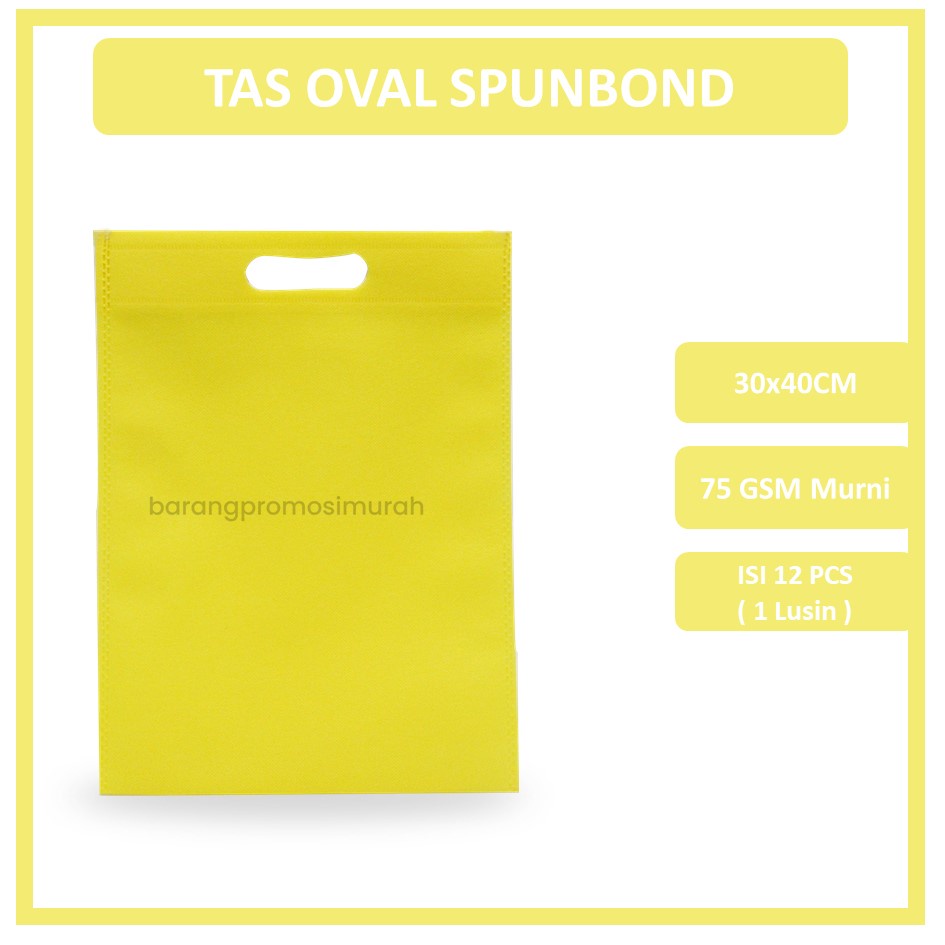 

GOODIE BAG SPUNBOND OVAL 30x40 (Kodian) / Tas Belanja Murah / Kantong Belanja / Tas Souvenir