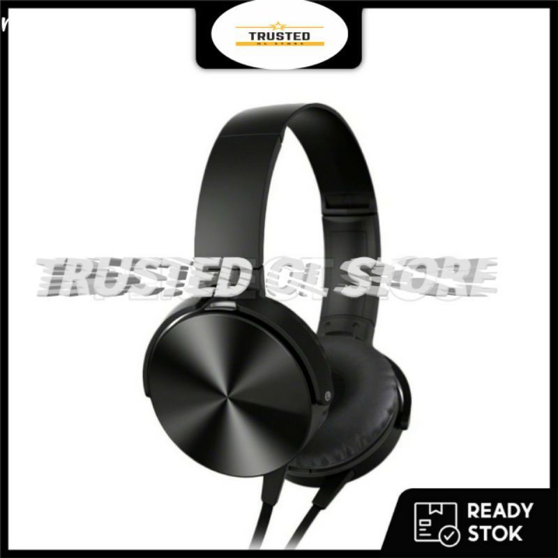 HEADSET PPT 450(XB450) EXTRA BASS TAMBAH MIC HF HEADPHONE HANDSFREE BANDO KUALITAS BAGUS