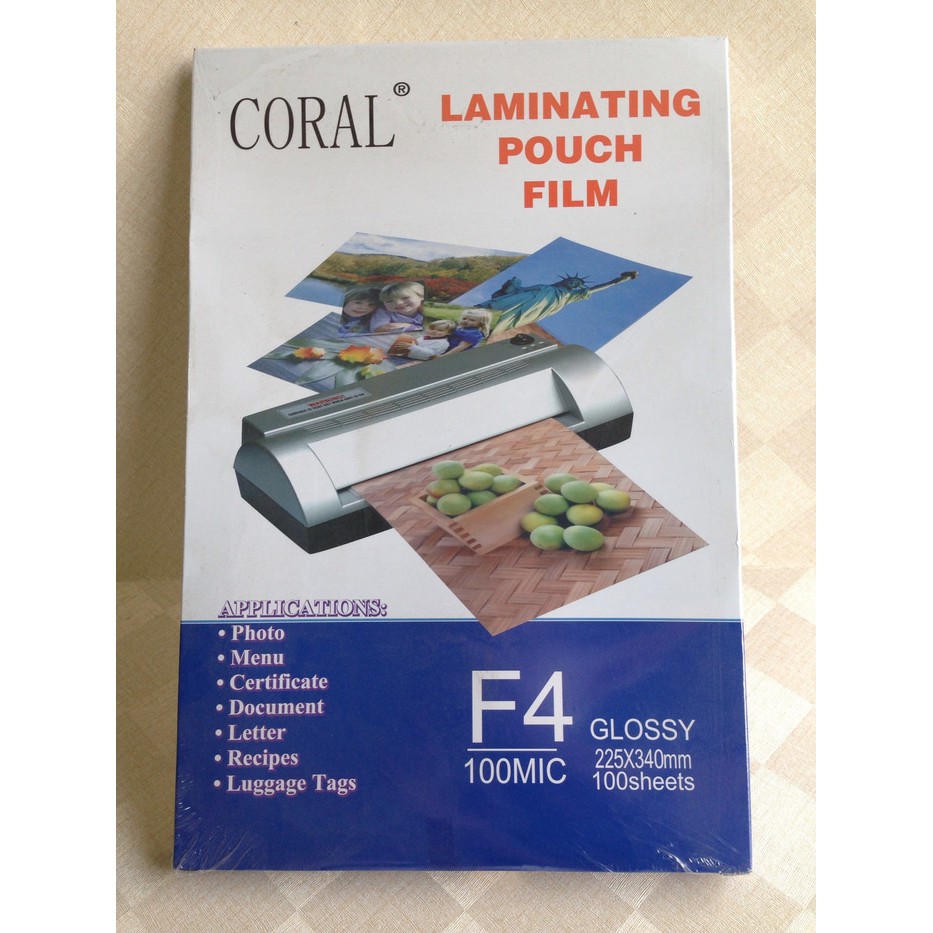 PLASTIK LAMINATING F4 LAMINASI FOLIO F4 PANAS HOT LAMINATING FILM F4 100 MICRON 100 LEMBAR