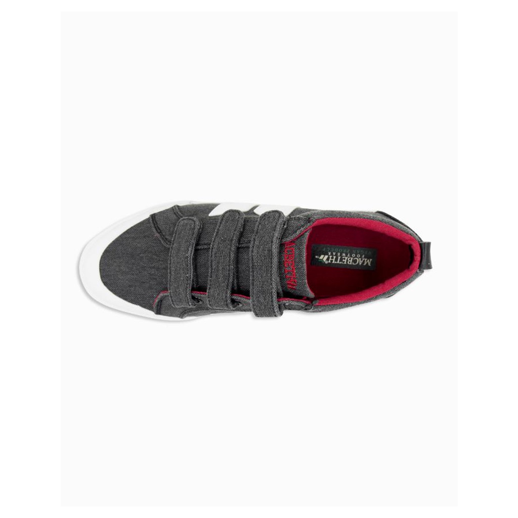 SEPATU MACBETH FOOTWEAR | ELIOT VELCRO  DARK GREY MUTE RED