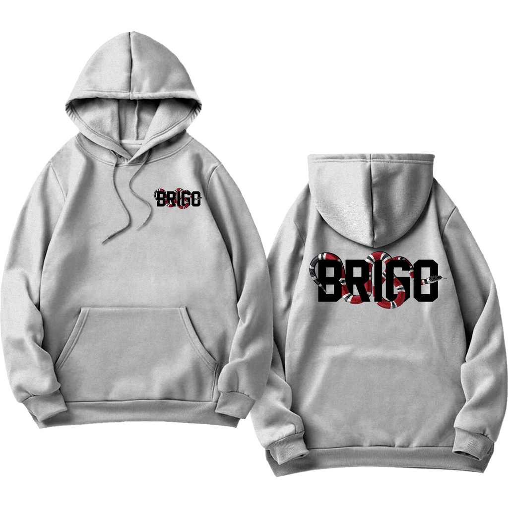 BRIGO Jumper Hoodie Snake II Sweater Hoodie BRIGO SNAKE Sablon DTF Fleece Cotton  II SIZE M-XXL (Pria &amp; Wanita) Free stiker&amp;Gantungan Kunci