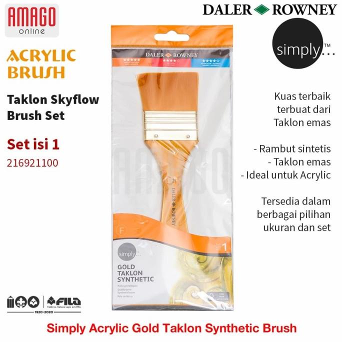 

Daler-Rowney - Simply Acrylic Gold Taklon Skyflow Brush - 1 Pc