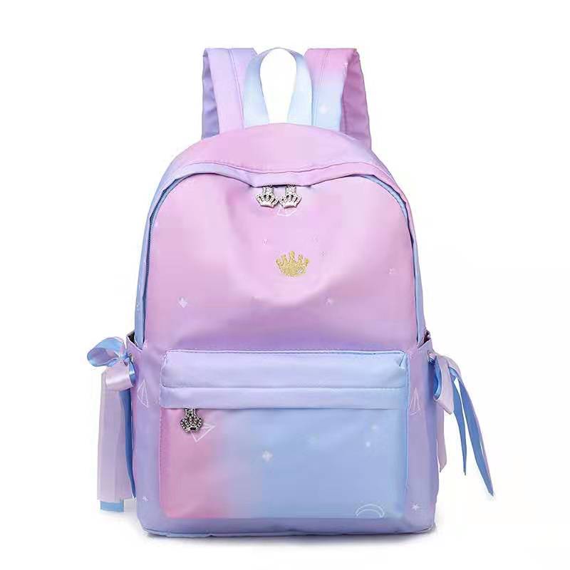 TAS RANSEL ANTI AIR PASTEL OMBRE BACKPACK MULTIFUNGSI TAS SEKOLAH