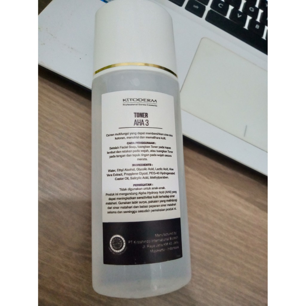 KITODERM TONER AHA3 | TONER PENCERAH WAJAH BPOM