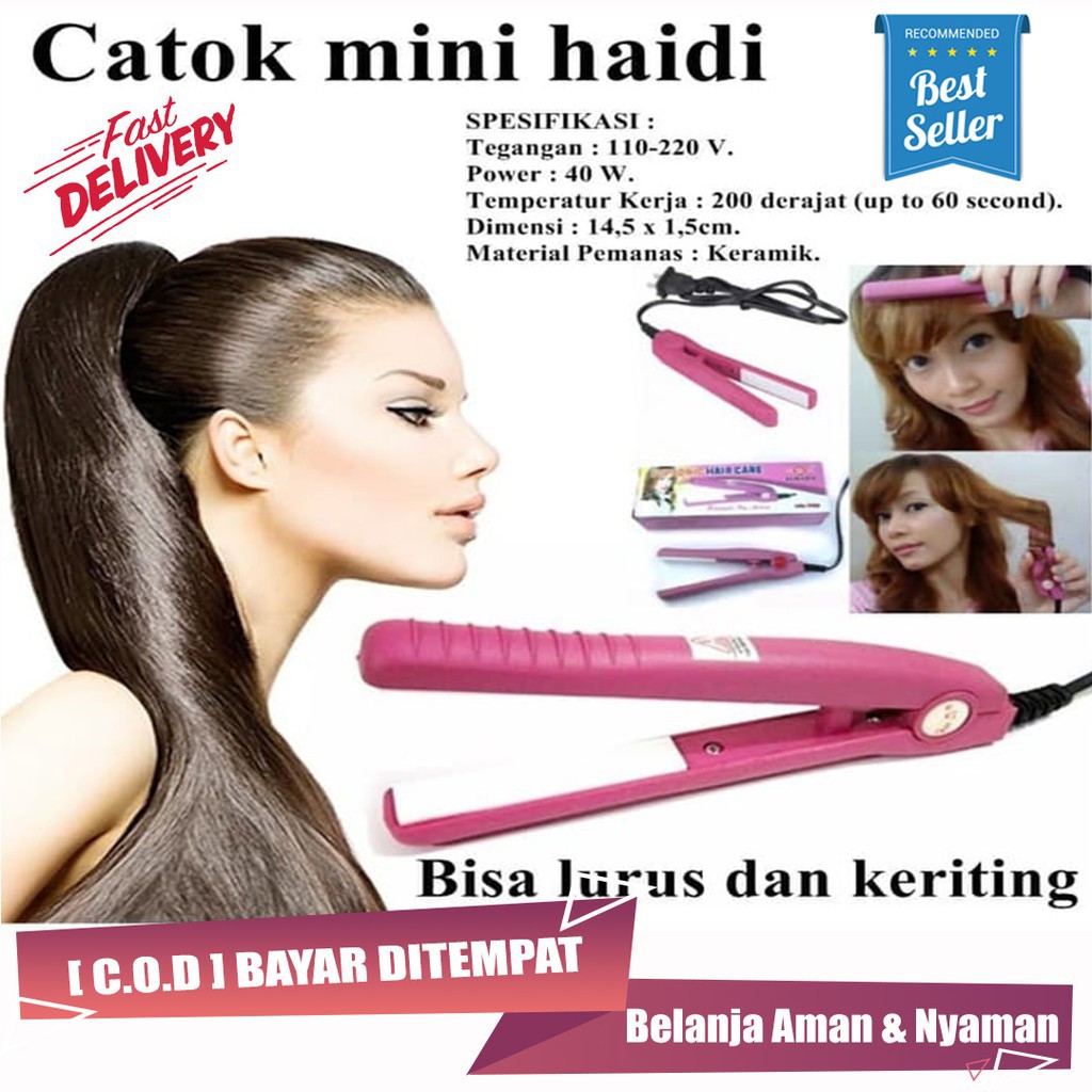  Catok  Rambut  Haidi Catokan Pelurus Catok  Mini 