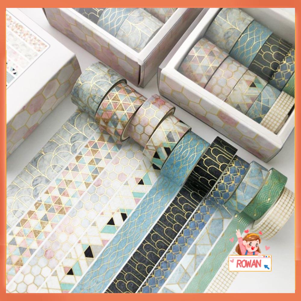 Stiker Tape Washi Motif Print Bunga Multi Warna Dekorasi Scrapbook / Notebook / Sekolah