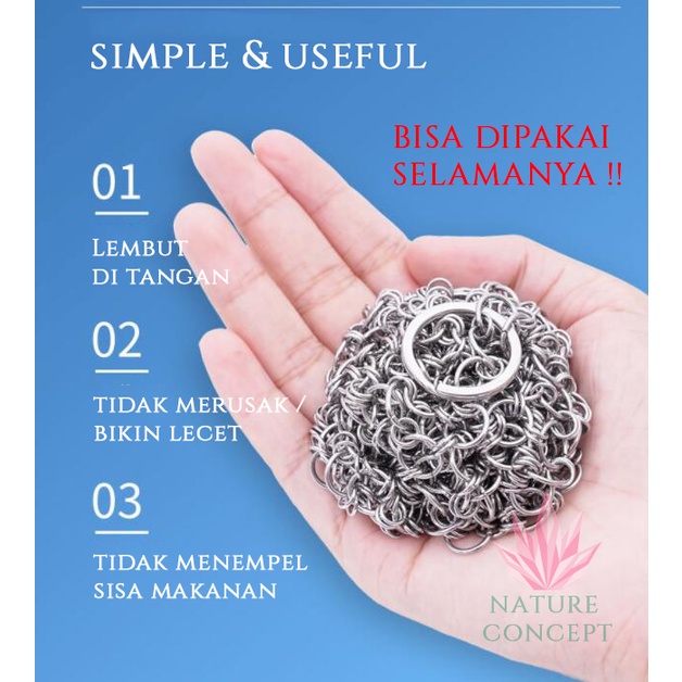 Sabuk Cuci Piring tiwul Stainless steel 316 TERBARU tahan SELAMANYA