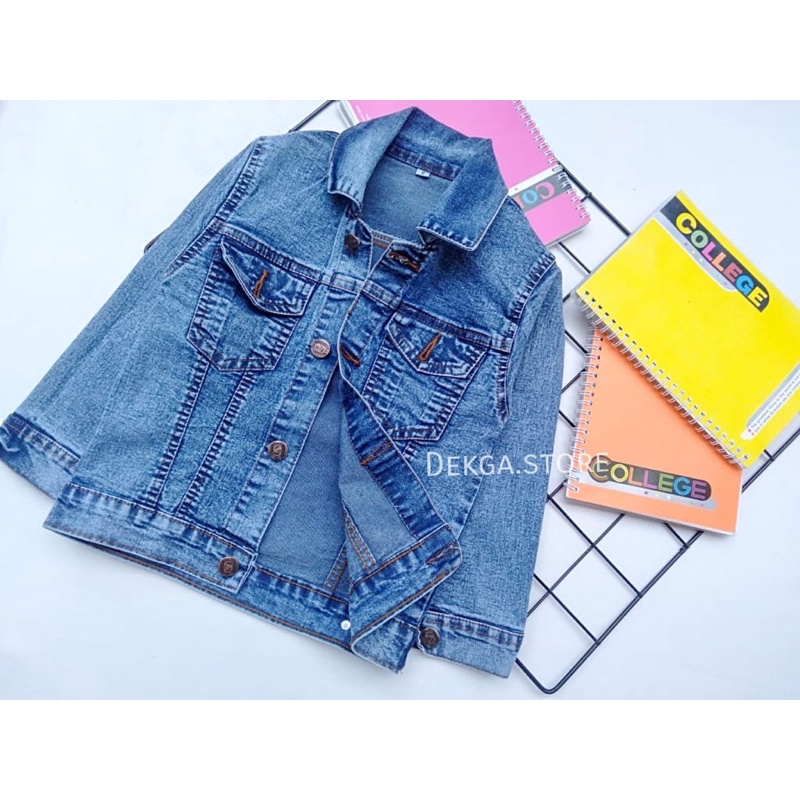 JAKET JEANS ANAK SNOW UNISEX JAKET COUPLE DEWASA DAN ANAK