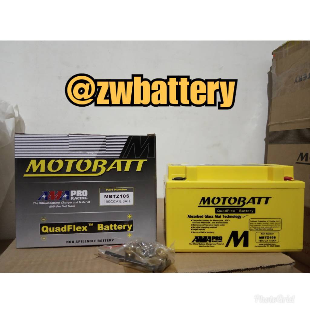 Aki motor Motobatt MBTZ10S / YTZ10S Aki Kering Quadflex