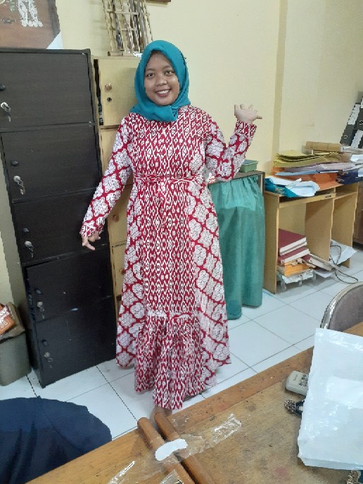 Gamis Batik Kembang Muda