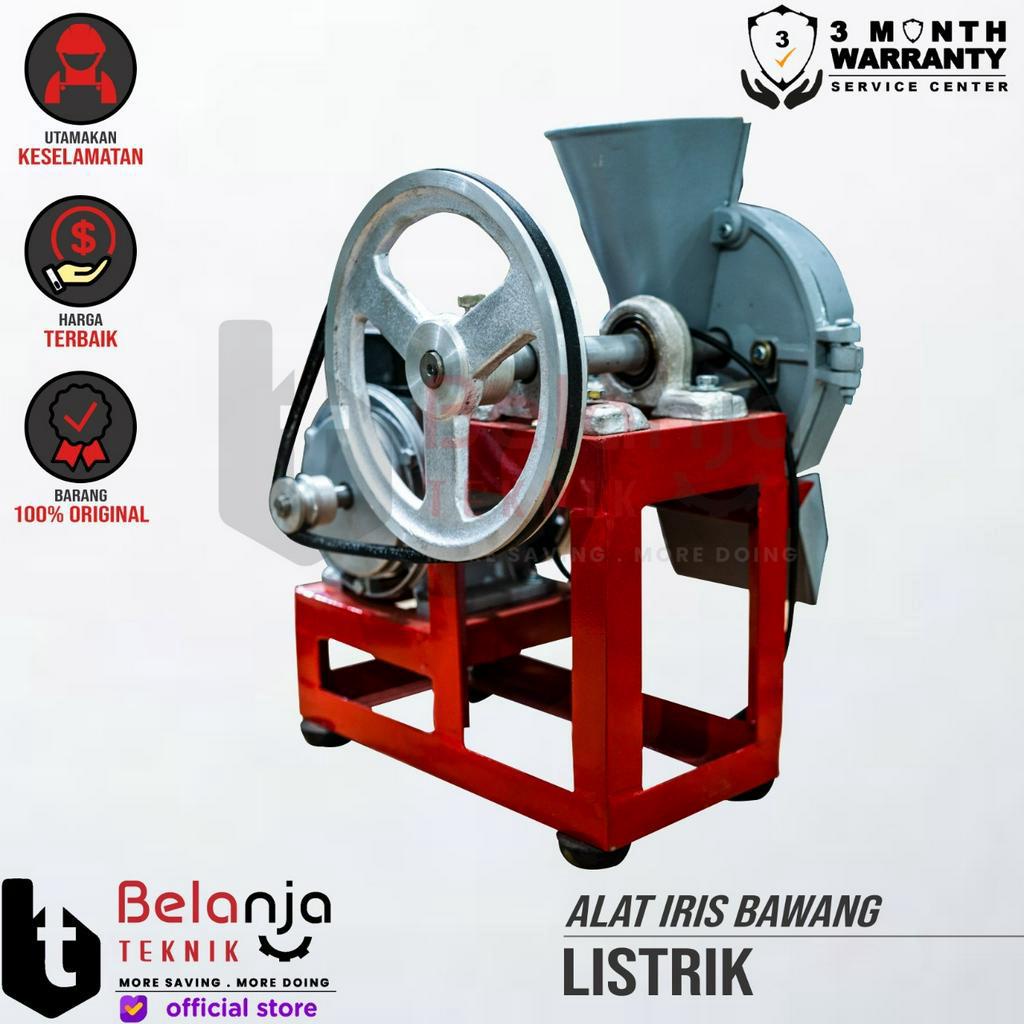 Mesin Pengiris Perajang Pemotong Bawang Iris Bawang Listrik 125 Watt