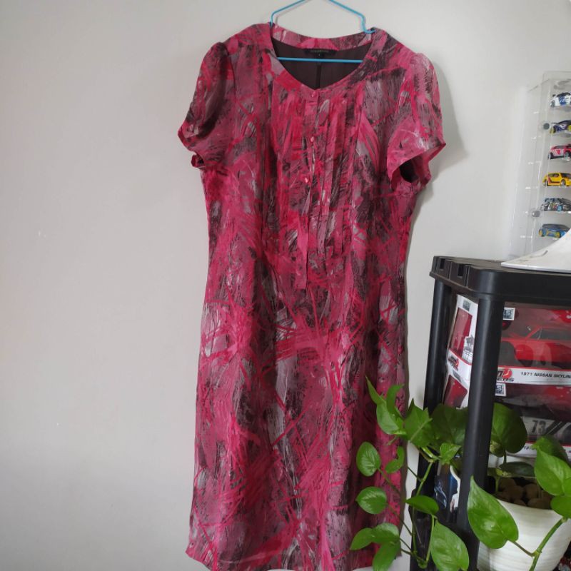 dress merah cardinal femme