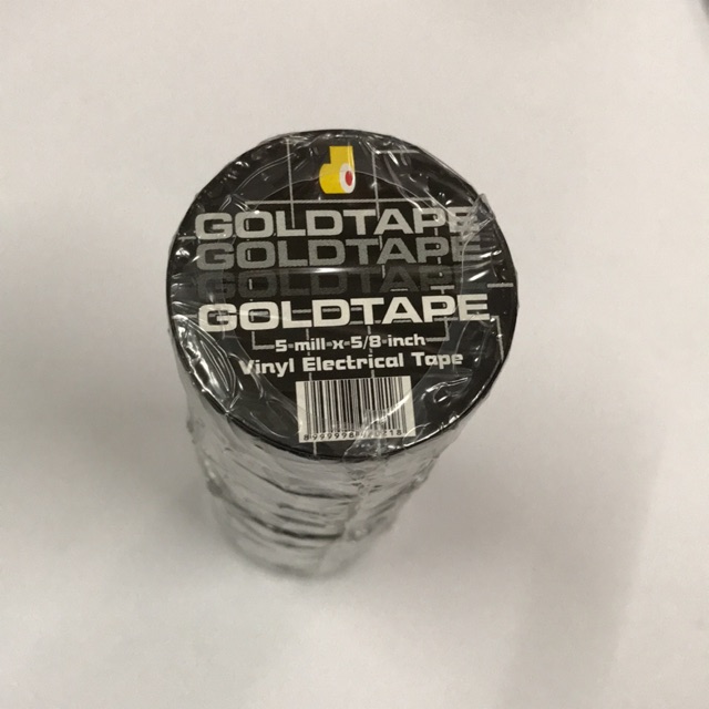 

Isolasi Hitam PVC Vinyl Electrical Tape GOLDTAPE isi 10