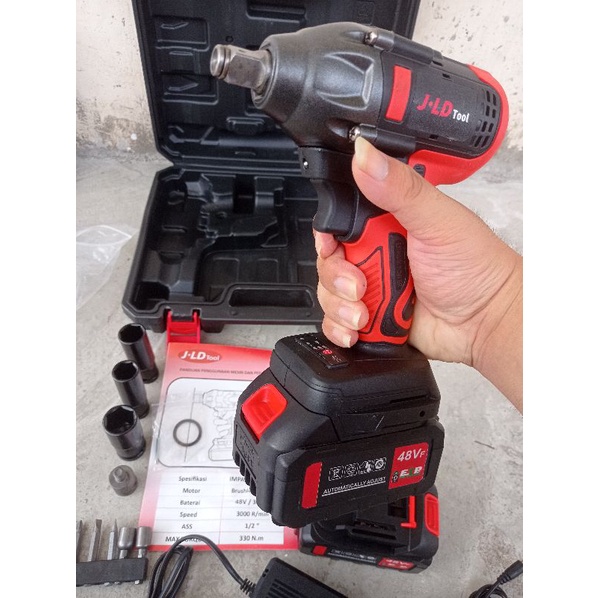 IMPACT WRENCH JLD 48VOLT ALAT BUKA BAN MOTOR MOBIL TRUK