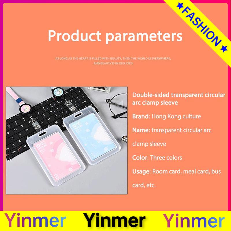 

COD✨ Kartu Bus Izin Kerja Siswa Kartu Makan Plastik Dua Sisi Pemegang Kartu Transparan-Yinmer