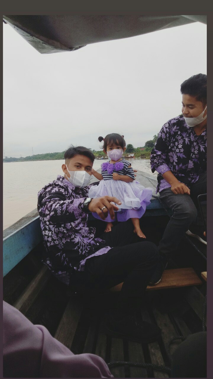 (couple Keluarga ) Batik Couple Keluarga Sania Ruffle Ori Ndoro Jowi Dnt - Motif Cibulan Ungu