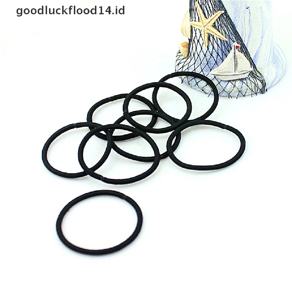 [OOID] 40 PcsBlack Elastic Rope Ring Hairband Women Girls Hair Band Tie Ponytail Holder ID