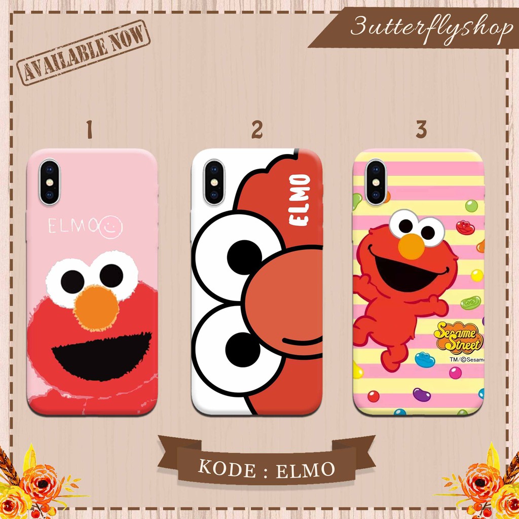 Elmo red Laugh casing case HP xiaomi samsung iphone oppo vivo realme redmi meizu