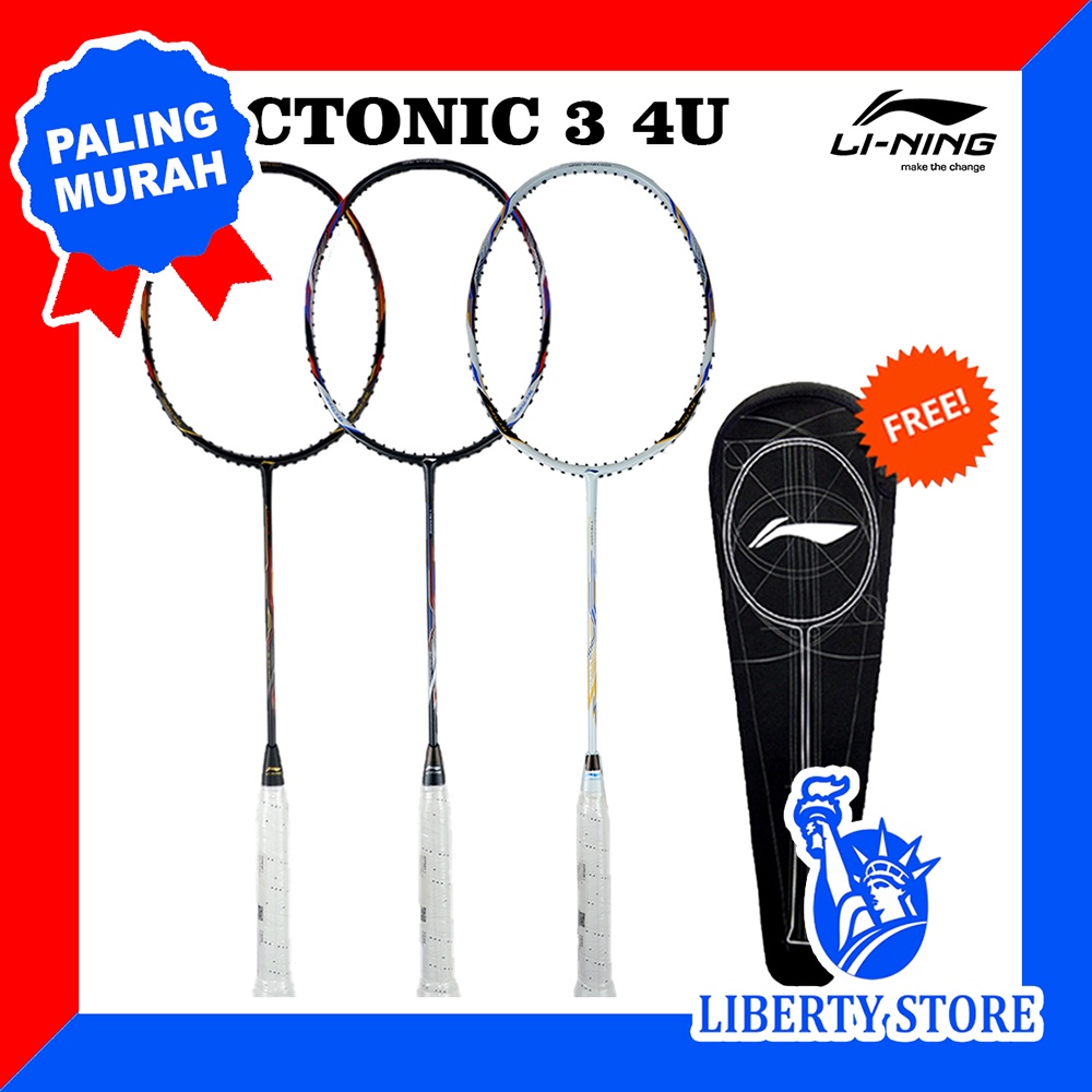 Raket Badminton ORIGINAL LINING TECTONIC 3 4U + TAS