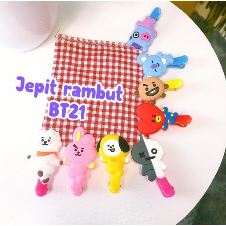 JEPIT RAMBUT ANAK ~ JEPITN RAMBUT ANAK KARAKTER BTS BT21 LUCU / JEPITAN RAMBUT KARAKTER LUCU