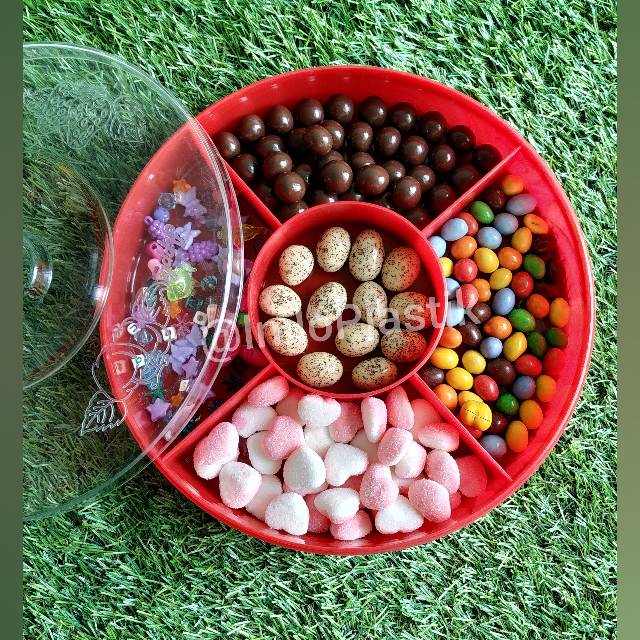 Easytop Toples Partisi lima / Toples Candy Tray Kembang 1201