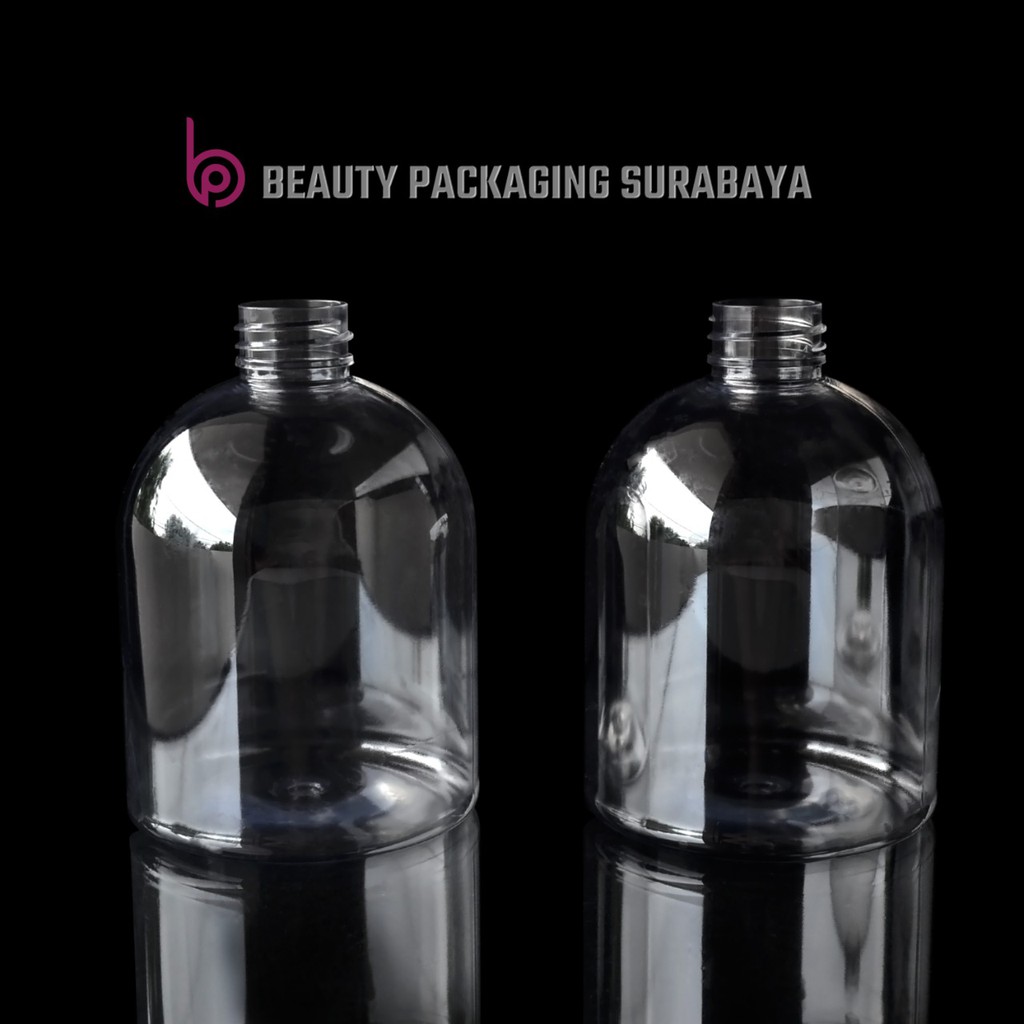 [BOTOL SAJA 25 PCS] Botol Plastik 500ml Bulat Gentong Bening