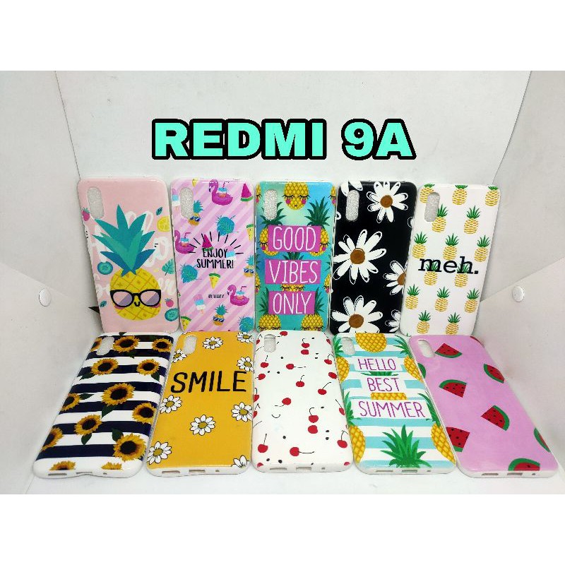 Softcase Redmi 9A Fruit dan flower bunga