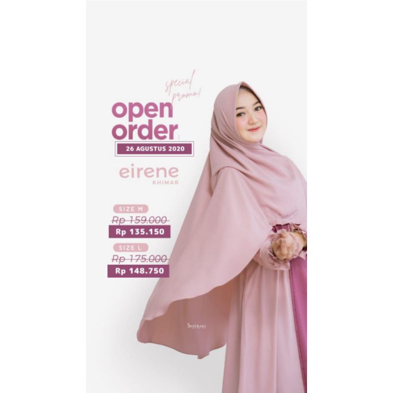 Jilbab Eirene Khimar By Shieraki Indonesia