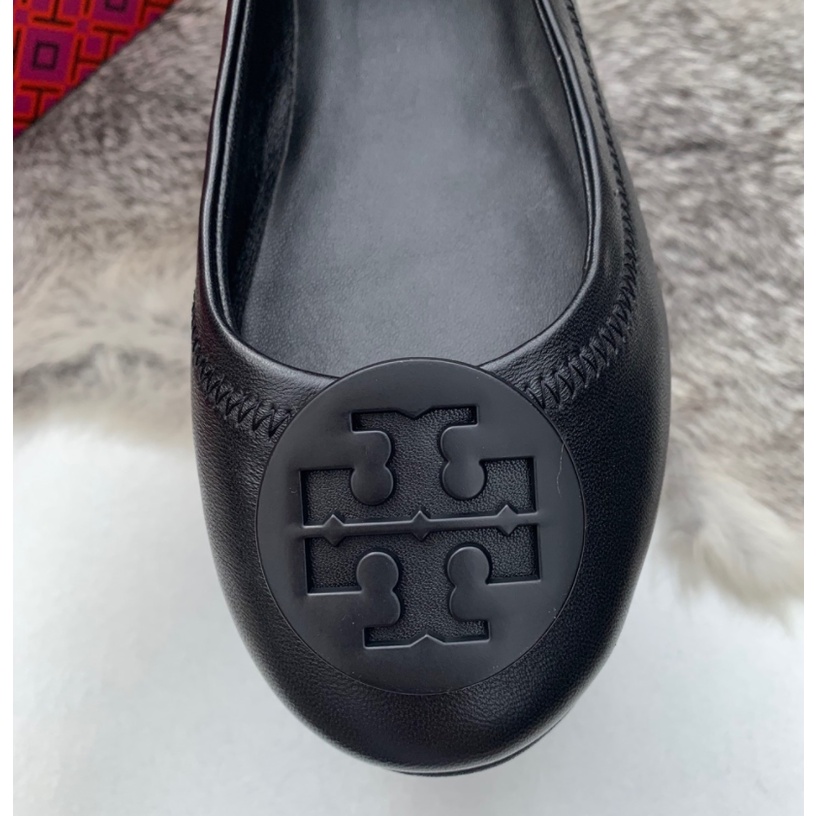 TORY BURCH  Sheepskin Double T LOGO Flat Ballet Shoes Women's Shoes