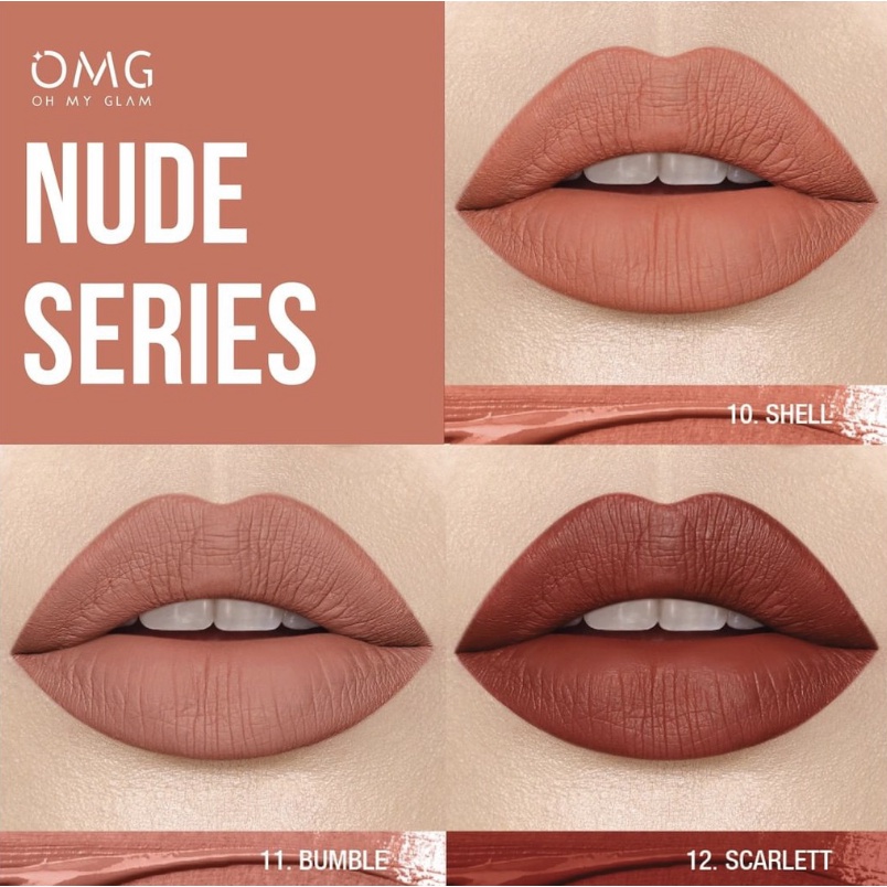 OMG Oh My Glam MINIPINK Matte Kiss Lip Cream Lipstick Lipstik Lipcream New Edition OM001