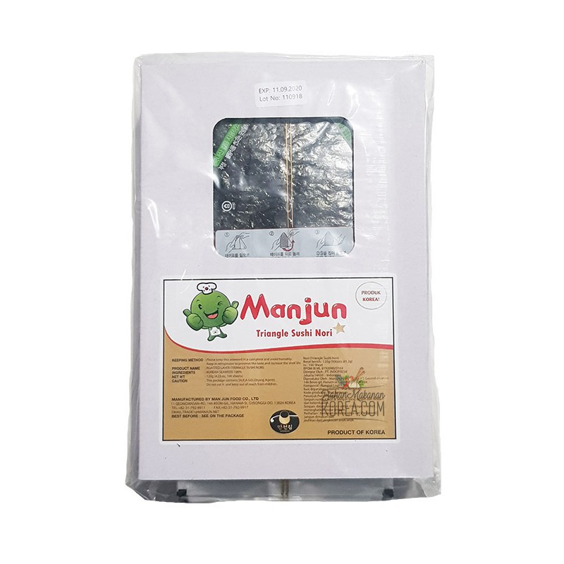

Nasi Ongiri Kepal Segita Korea Jepang Nori Manjun Triangle 100 Lembar/ Sheet